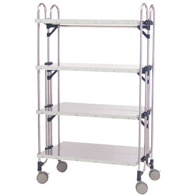 FEAW-4FF ステンレス製 折りたたみ式ワゴン フラット棚 1台 トクヤマ 【通販モノタロウ】