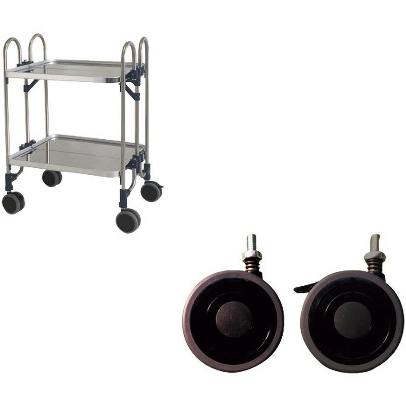 FEA-2SP ステンレス製 折りたたみ式ワゴン 振動吸収キャスター 1台 トクヤマ 【通販モノタロウ】