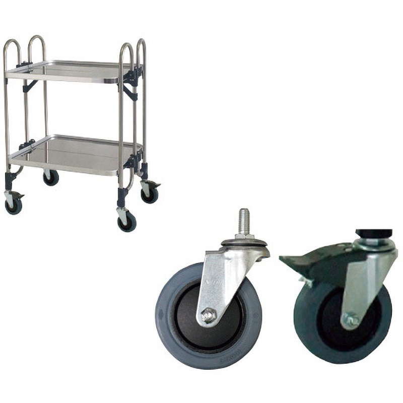 FEOP-2SE ステンレス製 パンチング折りたたみ式ワゴン 静かなキャスター仕様 1台 トクヤマ 【通販モノタロウ】