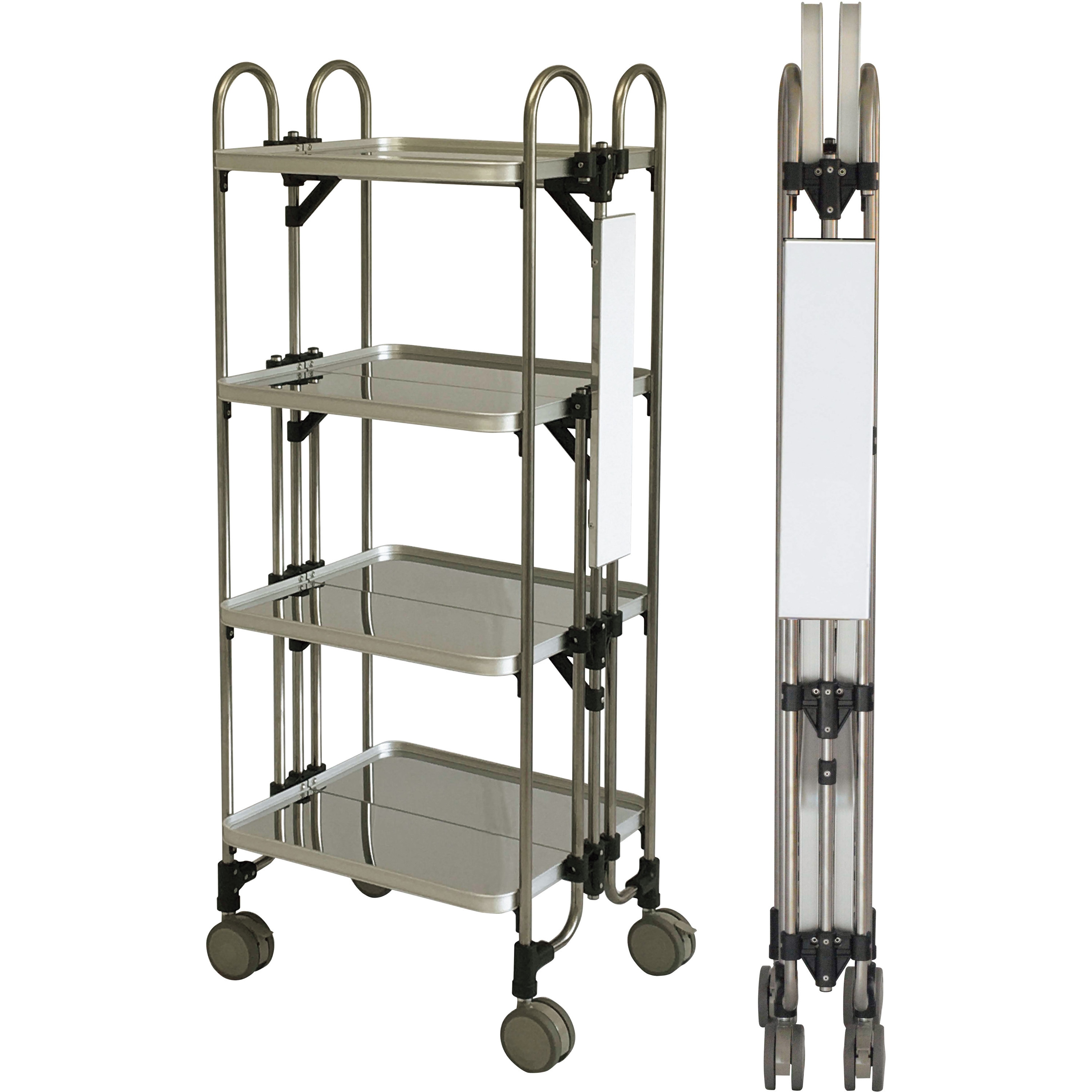 FEA-S-4 ステンレス製 折りたたみ式ワゴン サイド表示仕様 1台 トクヤマ 【通販モノタロウ】