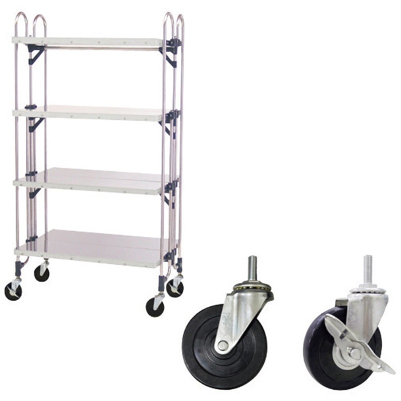 FEAW-4FFD ステンレス製 折りたたみ式ワゴン 導電仕様 1台 トクヤマ 【通販モノタロウ】