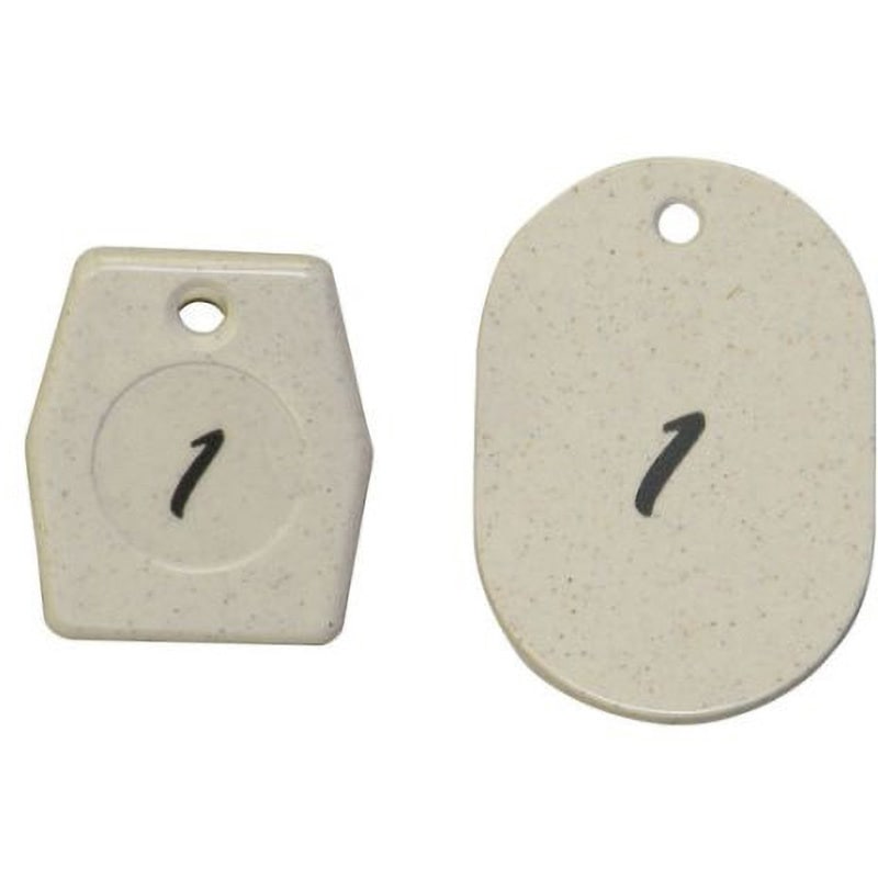 KF970-1 クロークチケット 白 光 番号1～50 縦60mm横40mm 1箱(50組) KF970-1