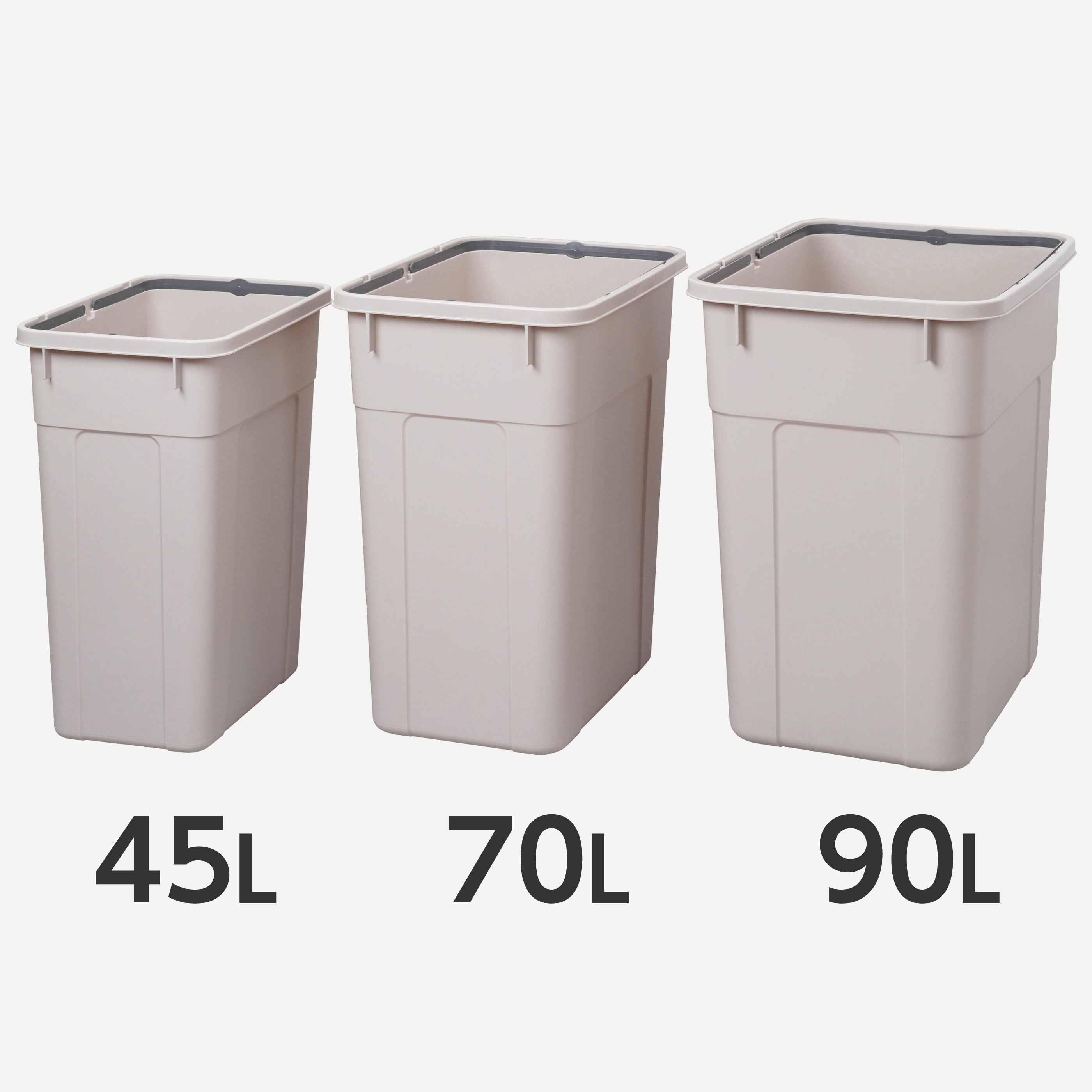 90L ゴミ箱 ポリペール 角型 モノタロウ グレー色 容量90L 本体