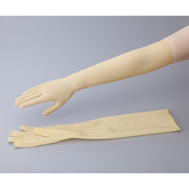 アズワン ラテックス手袋 II (ピュアパック)厚手タイプ・ハイグリップ