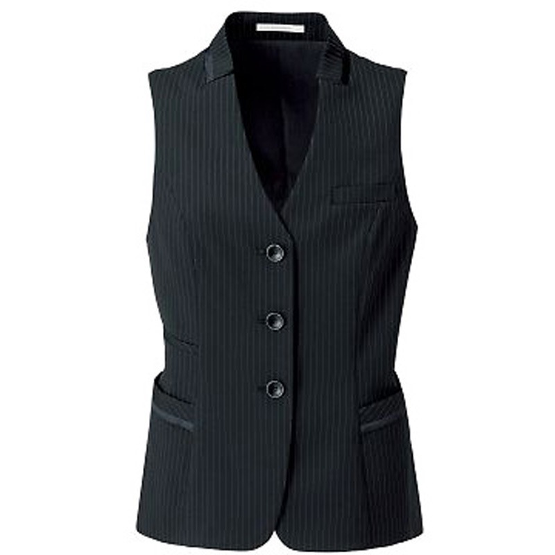 BCV1702-30 19G ロングベスト ブラック BCV1702-30シリーズ BONCIERGE 女性用 トリアセストライプ サイズ(号)19