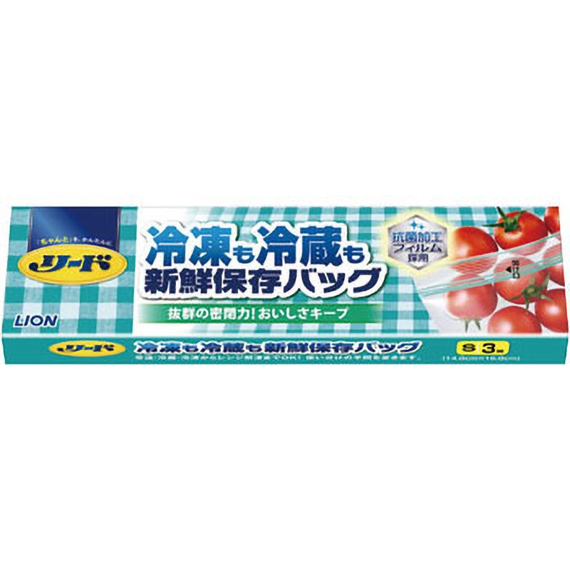 リード冷凍も冷蔵も新鮮保存バック小箱入 ライオン特販 寸法140×160mm 1箱(3枚×1000個)