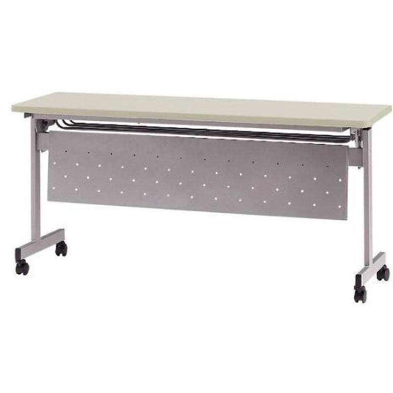 HSN-1545P-NG 天板跳上式スタックテーブル パネル付 天板色：ニューグレー TOKIO(藤沢工業) 高さ720mm間口1500mm奥行450mm  HSN-1545P-NG