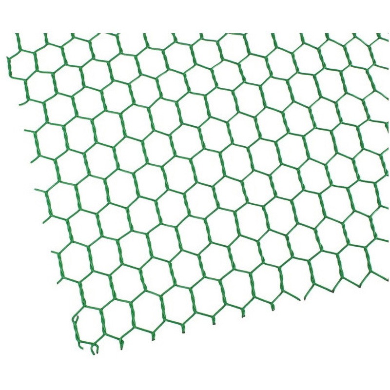 ネット　９，９ｍ×２，７ｍ 033993 ビニール亀甲網 巻売 ハイロジック #20×16mm×910mm×30mサイズ