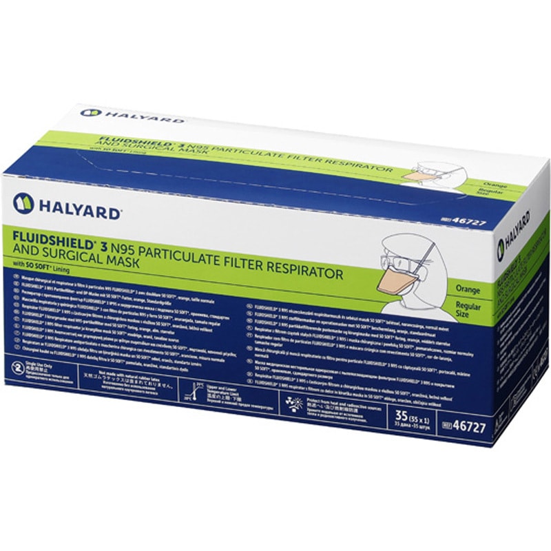 れーか 46727 フルイドシールド レベル3 N95レスピレーター O&M Halyard Japan