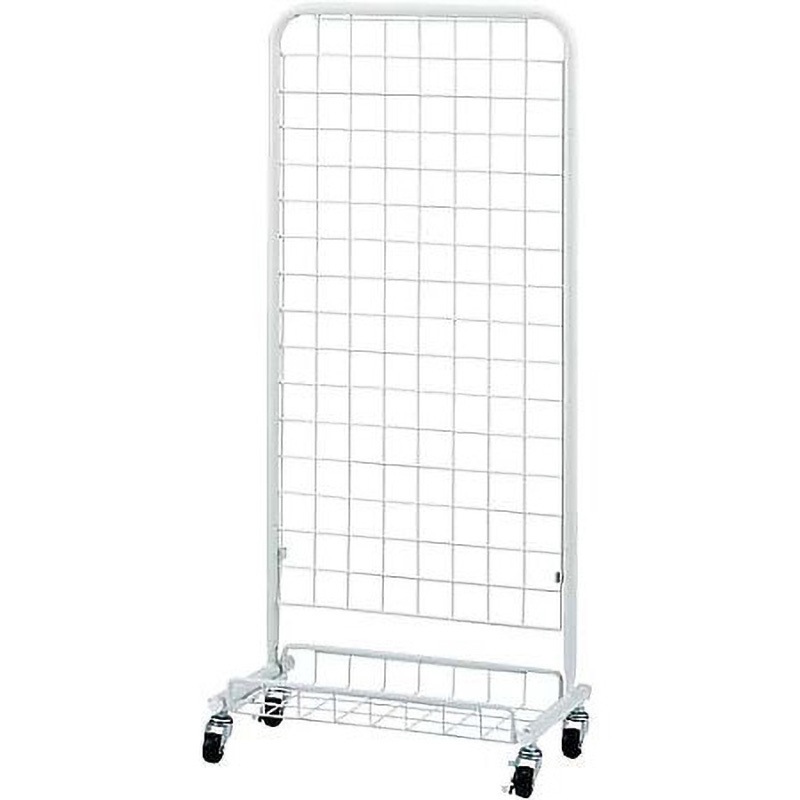 10-100 小型ネット什器 10シリーズ ユノックス ホワイト色 幅445mm奥行250mm高さ1000mm