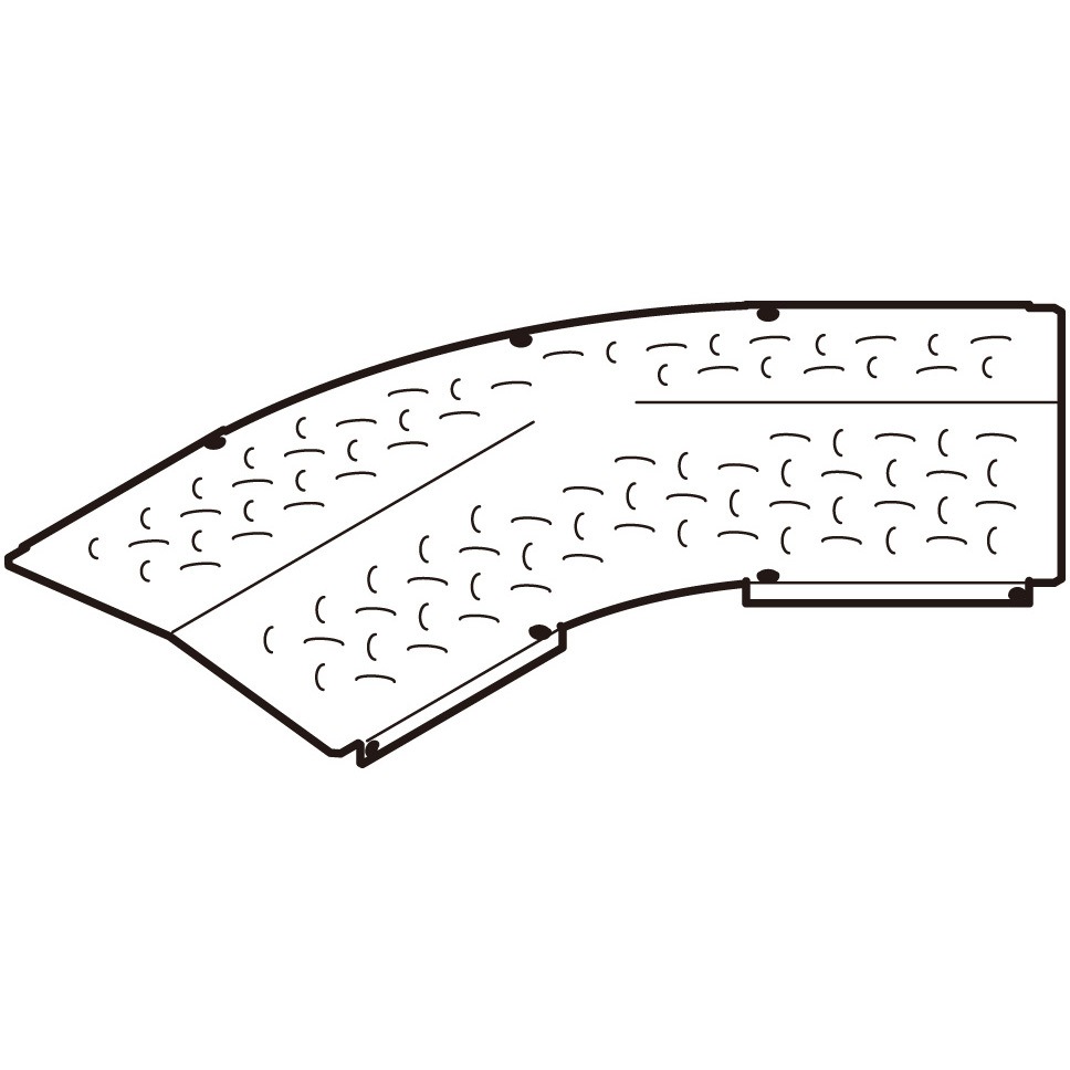 SD-CVA1245NSY 水平ベンド屋根形カバー(ノンスリップタイプ) 1本 ネグロス電工 【通販モノタロウ】 47,988円