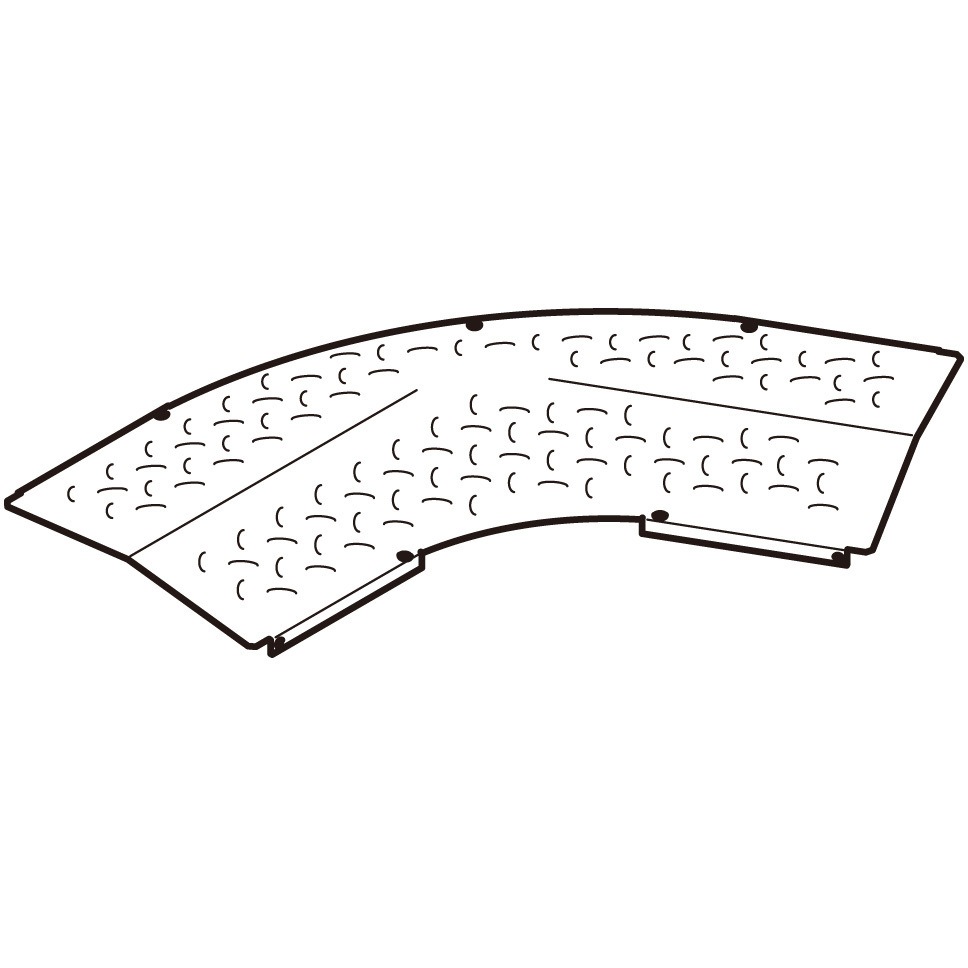 SD-CVA1260NSY 水平ベンド屋根形カバー(ノンスリップタイプ) 1本 ネグロス電工 【通販モノタロウ】