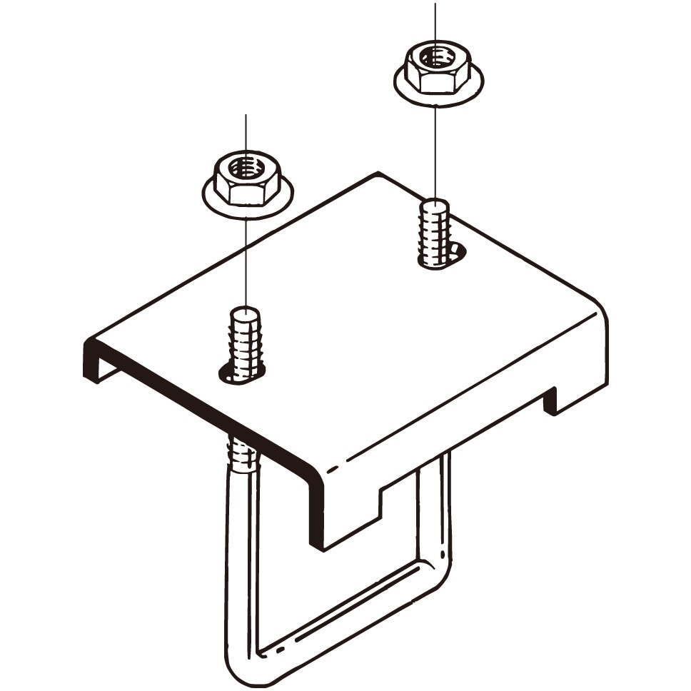 SD-DH1UL 形鋼用レースウェイ交差支持金具 1個 ネグロス電工 【通販サイトMonotaRO】