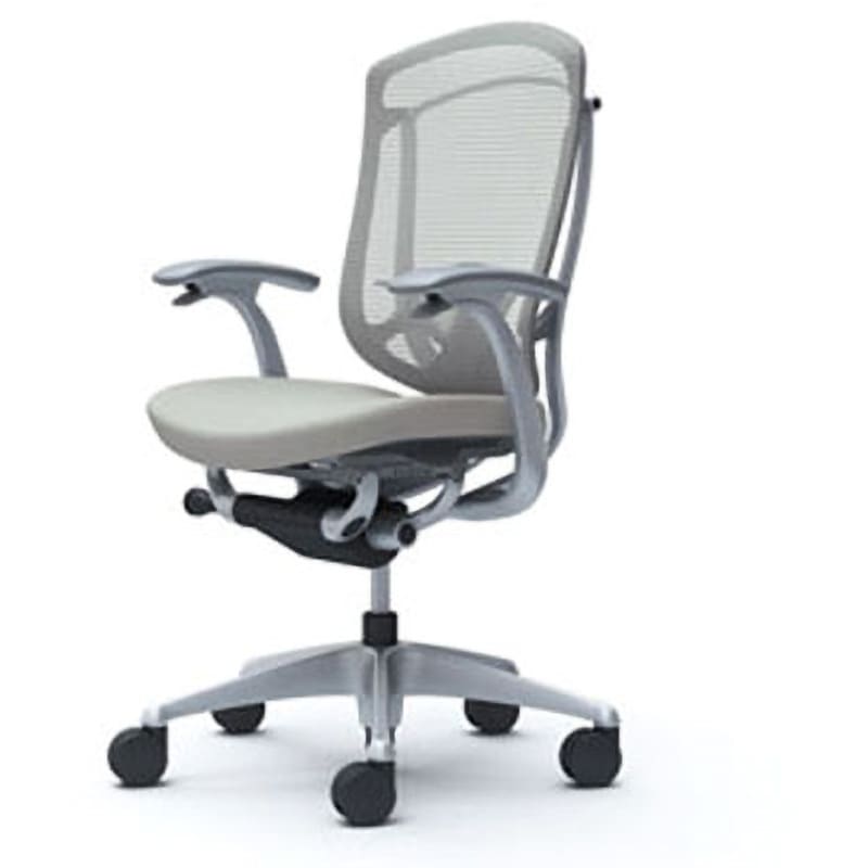 CC43GE FPC3 コンテッサセコンダ オフィスチェア(固定肘・座クッション)(5本脚/ハイバック) オカムラ(岡村製作所) 肘掛あり シルバー/グレー   CC43GE FPC3 109,900円