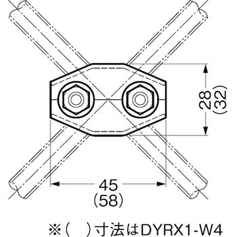 DYRX1-W3 全ねじ交差金具 1個 ネグロス電工 【通販モノタロウ】 DYRX1-W3 全ねじ交差金具 1個 ネグロス電工 【通販モノタロウ】