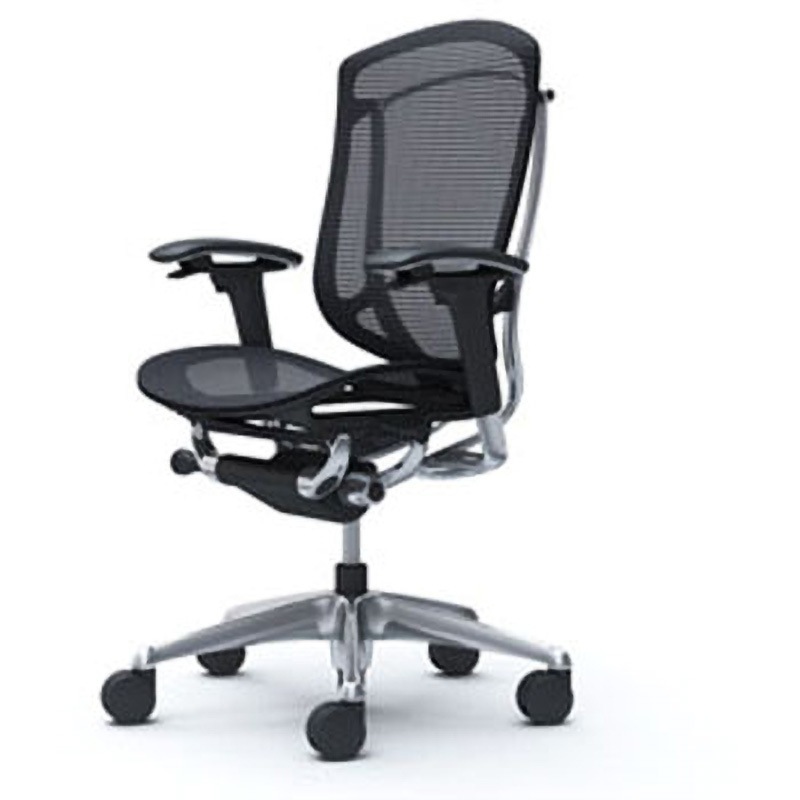 CC81BR FPG1 コンテッサセコンダ オフィスチェア(可動肘・座メッシュ)(5本脚/ハイバック) オカムラ(岡村製作所) 肘掛あり ポリッシュ/ブラック アジャストアーム   CC81BR FPG1