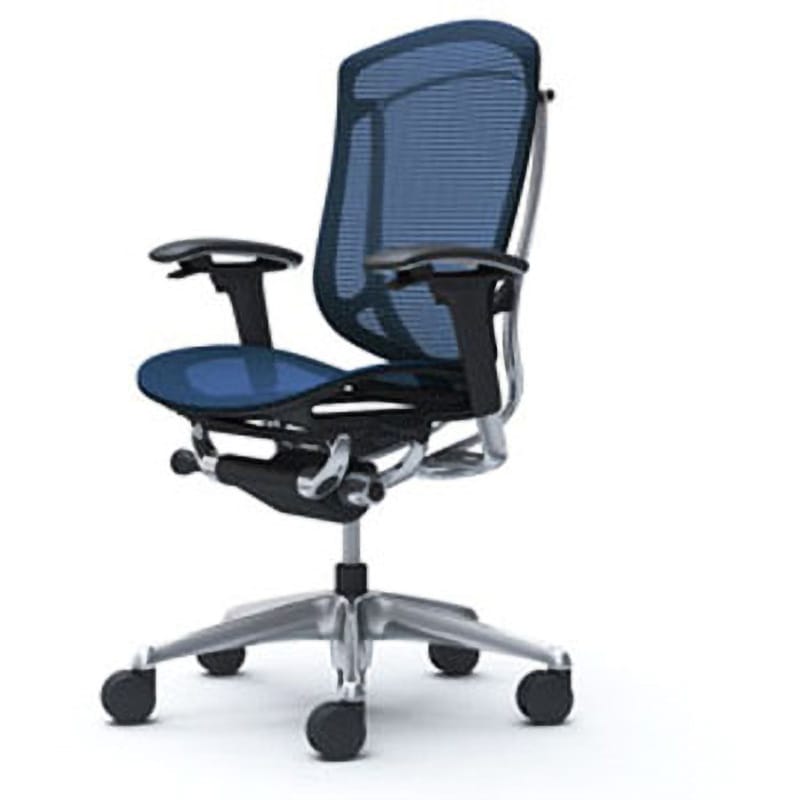 CC81BR FPG4 コンテッサセコンダ オフィスチェア(可動肘・座メッシュ)(5本脚/ハイバック) オカムラ(岡村製作所) 肘掛あり ポリッシュ/ブラック アジャストアーム ダークブルー色   CC81BR FPG4 114,900円