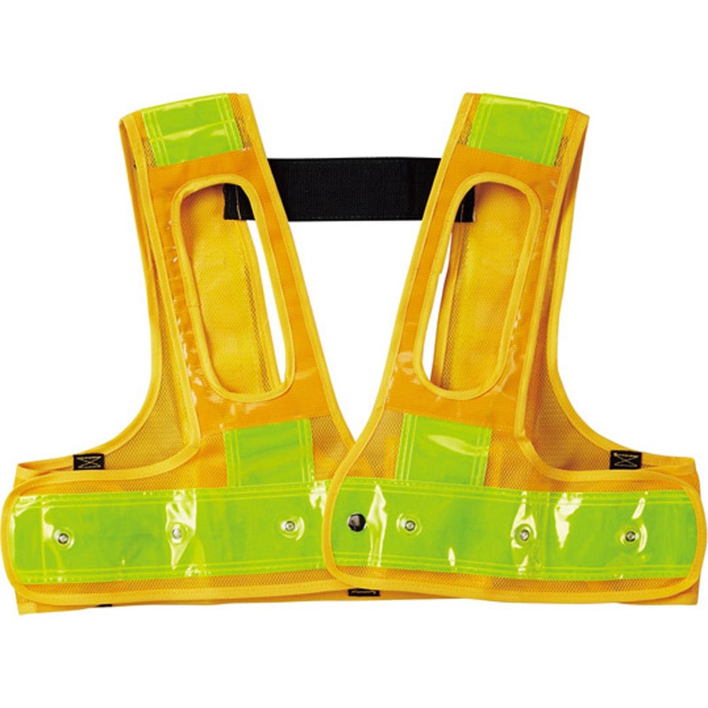 238241 フルハーネス用LEDベスト FH用LEDベスト フリーサイズ ショート丈 日本緑十字社 黄色