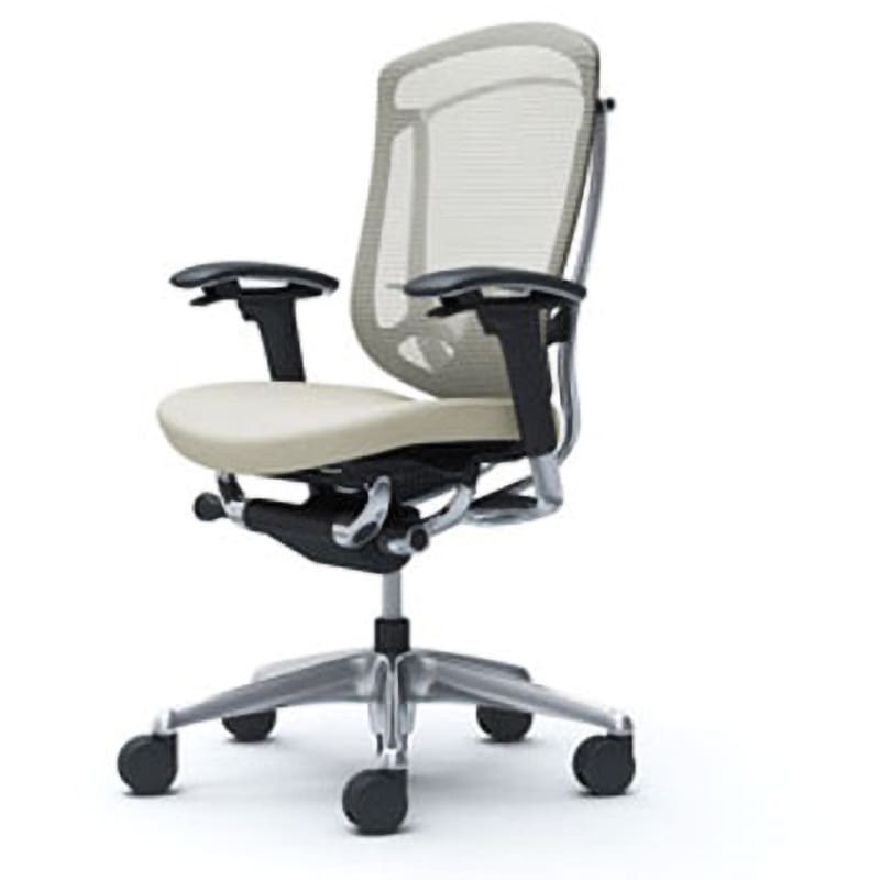 CC83BS FPC2 コンテッサセコンダ オフィスチェア(可動肘・座クッション)(5本脚/ハイバック) オカムラ(岡村製作所) 肘掛あり ポリッシュ/ブラック ホワイト色   CC83BS FPC2 249,800円