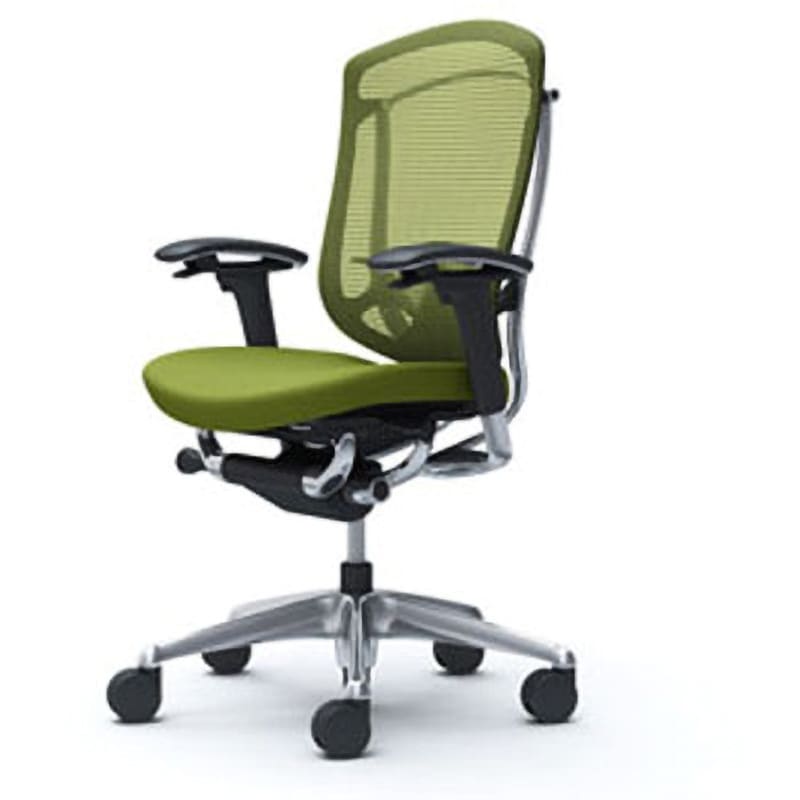 CC83BS FPC5 コンテッサセコンダ オフィスチェア(可動肘・座クッション)(5本脚/ハイバック) オカムラ(岡村製作所) 肘掛あり ポリッシュ/ブラック グリーン色   CC83BS FPC5 124,900円