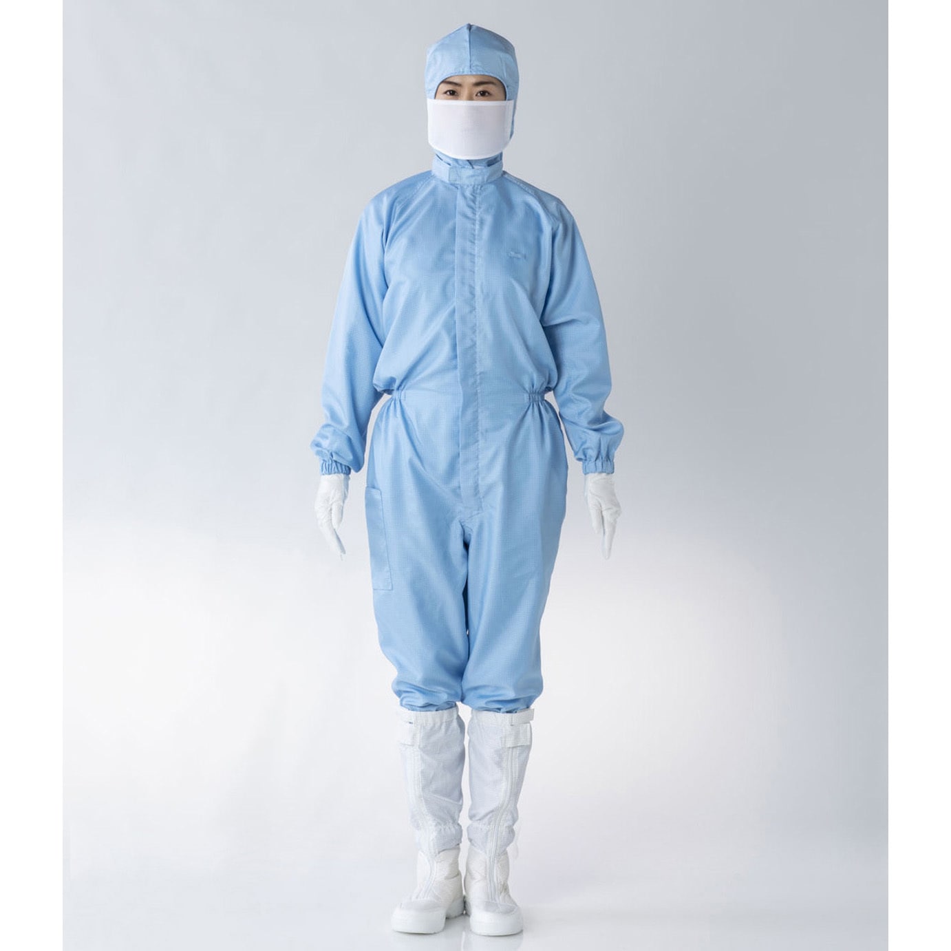 FG154C-02 5L ESD対策ツナギ服 5L FGシリーズ 東洋リントフリー 青色   FG154C-02 5L