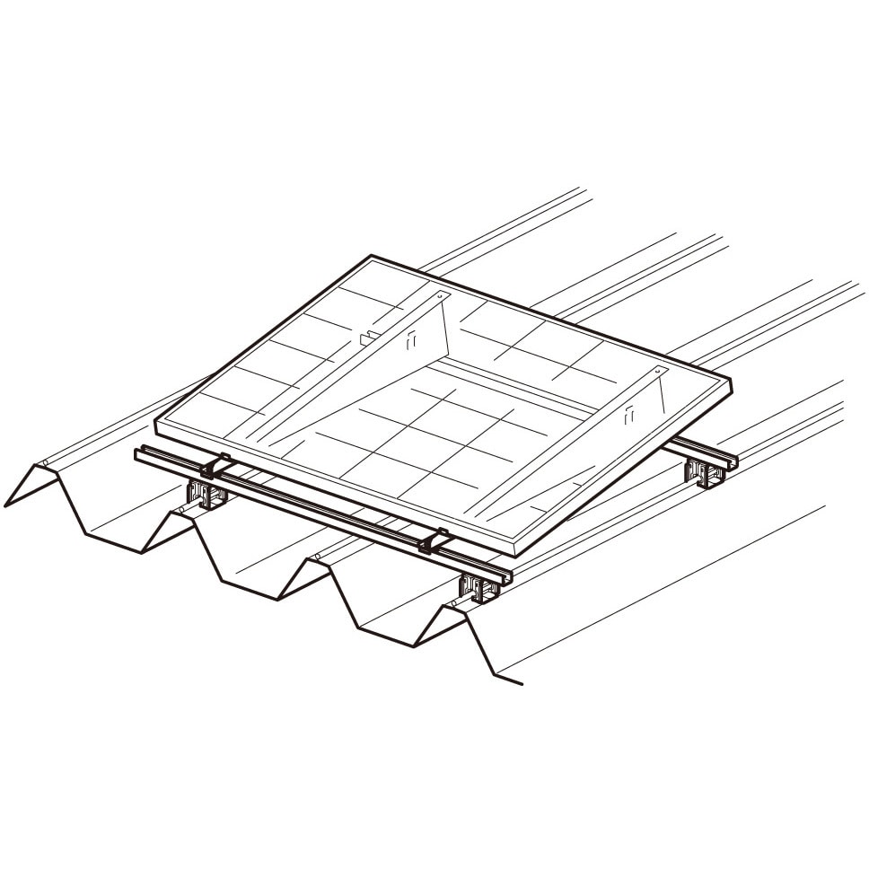 折板屋根型太陽電池アレイ用架台