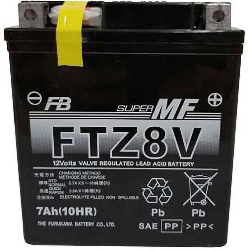 FTZ8V 12V高始動形VRLA(制御弁式)バッテリー(電解液注入済タイプ) 1個