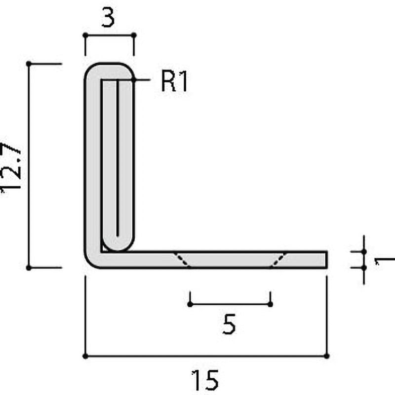 SM‐2700L/SUS 装飾見切り材(床用)床見切りL LIXIL(INAX) 寸法2700×12.7Lmm 1本 - 【通販モノタロウ】