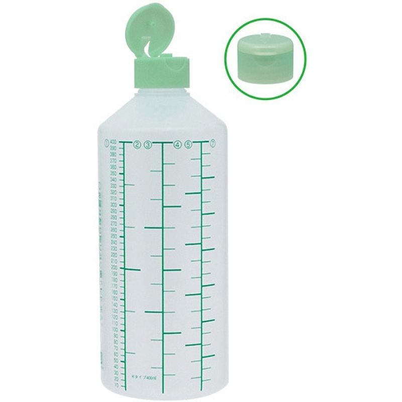 23250-030 K投薬瓶 ワンタッチキャップ 50本入 金鵄製作所 内容量400mL   23250-030