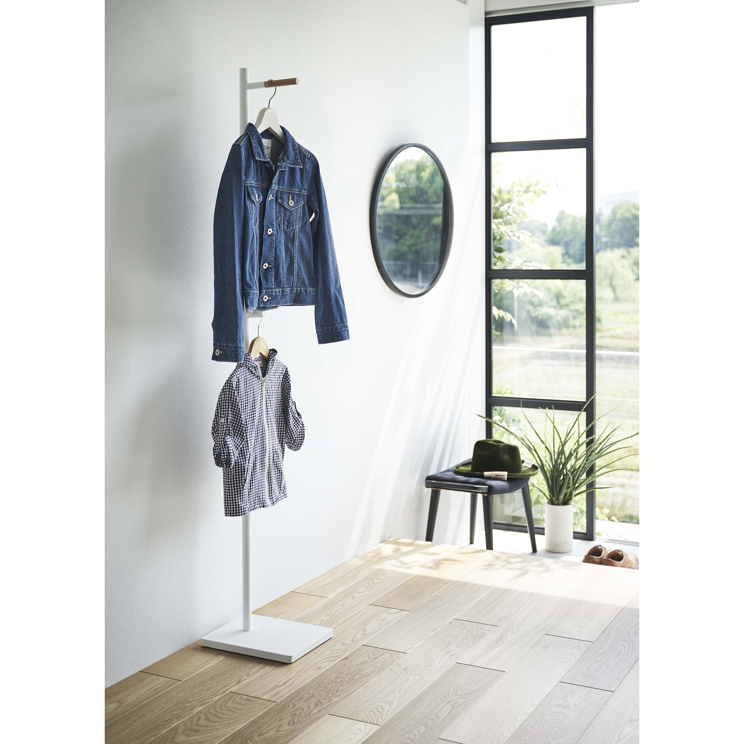 5912 エントランスコートハンガー タワー 山崎実業 ホワイト色