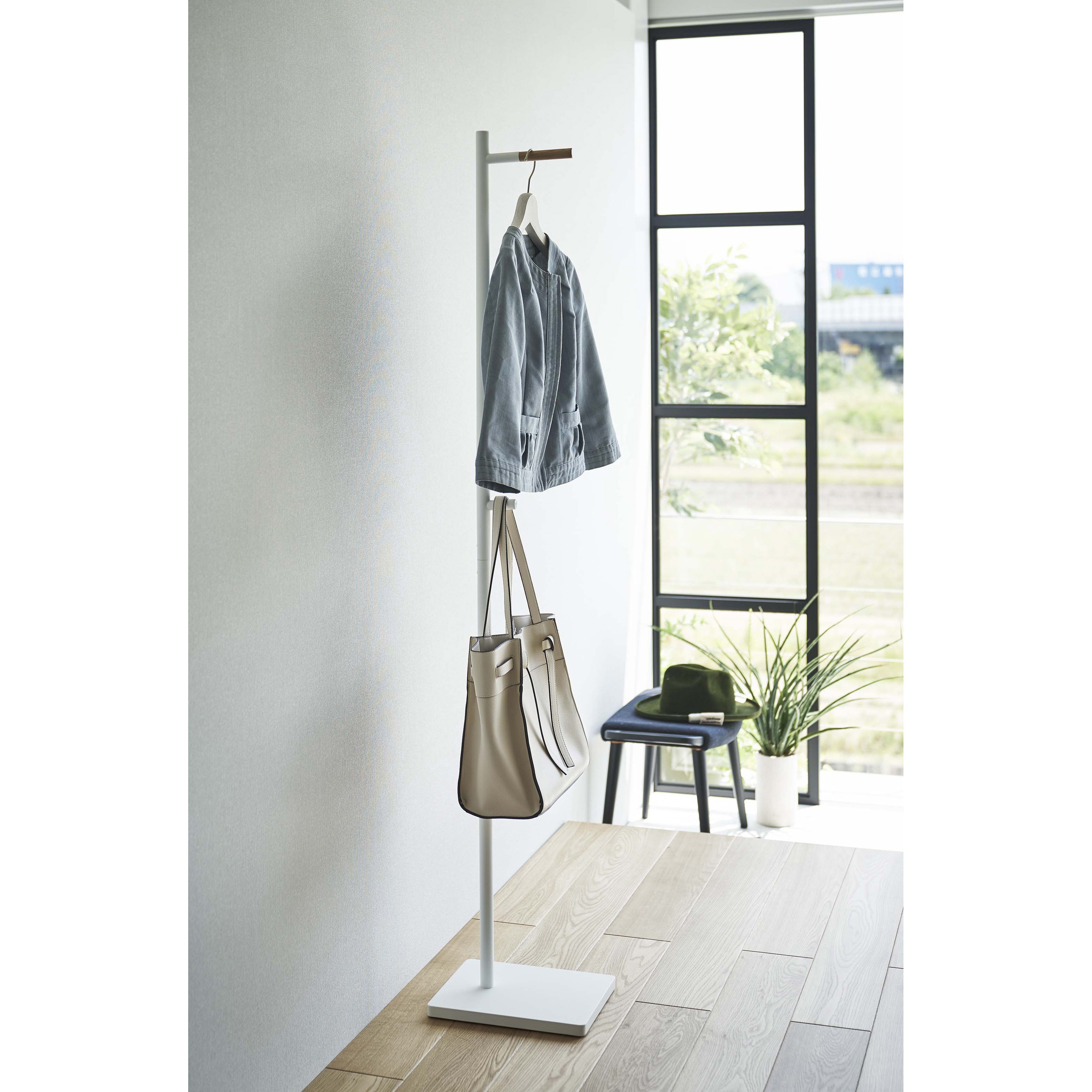 5912 エントランスコートハンガー タワー 山崎実業 ホワイト色