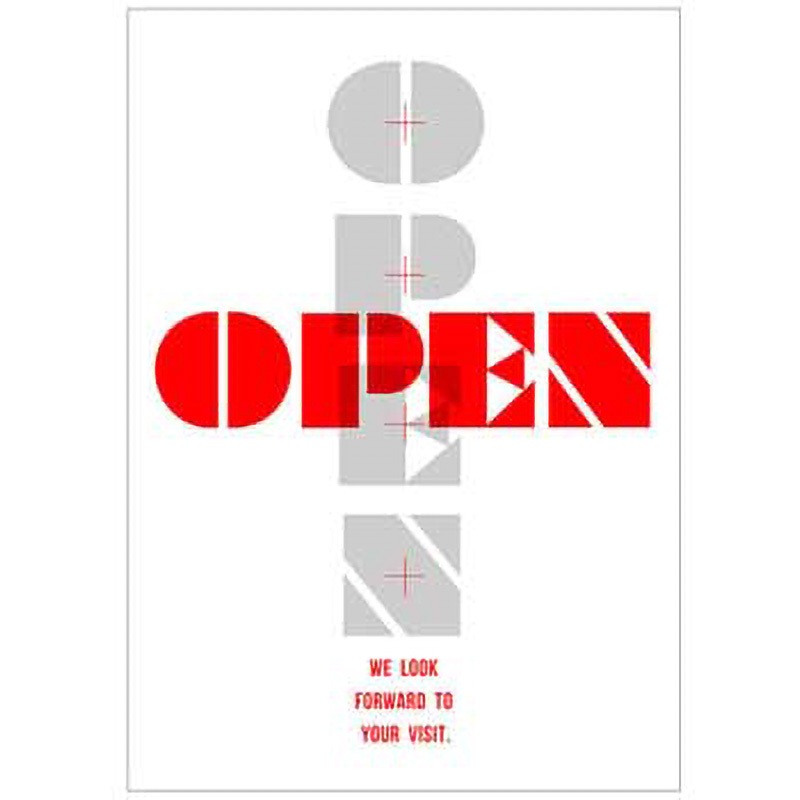 C-1-q-00004 OPEN クロス ポップ・ポスター おしゃれEXPO サイズ