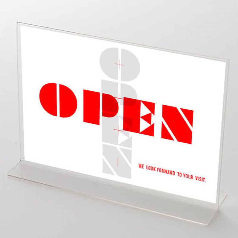 C-1-q-00004 OPEN クロス ポップ・ポスター おしゃれEXPO サイズA4 C-1