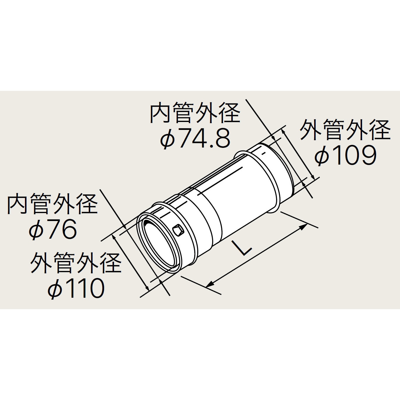 Yuni Astikasari　送料分 7564503 Φ110アジャスター(スライド管) 1台 ノーリツ 【通販モノタロウ】
