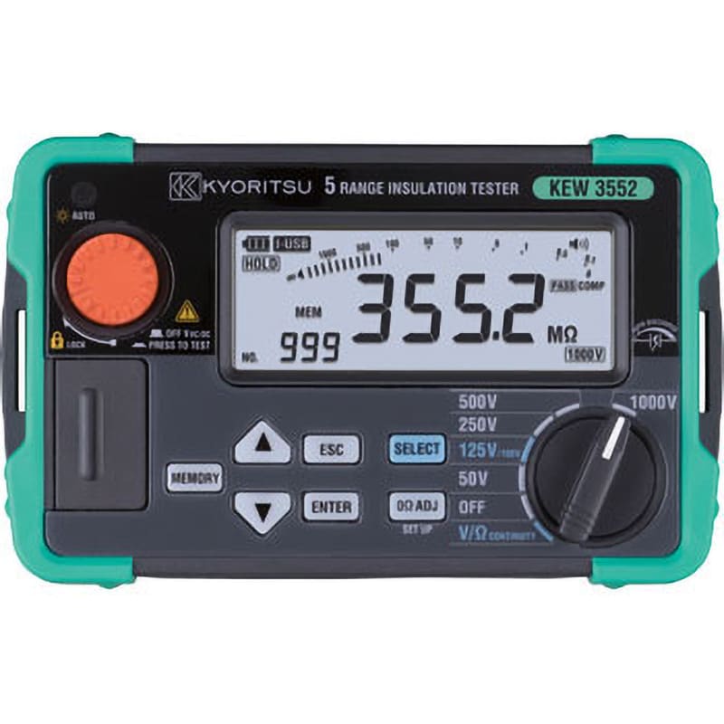 KEW3552 デジタル絶縁抵抗計 KEW3552 1台 共立電気計器 【通販サイト