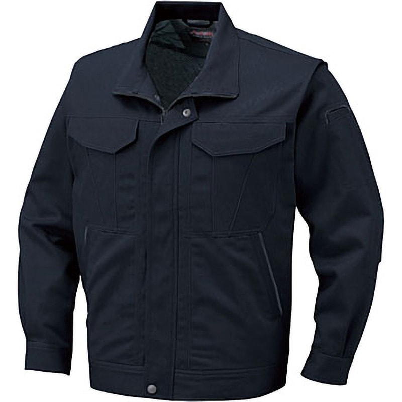 A-1740 抗菌防臭・防縮ブルゾン A-1740 コーコス信岡 名入れ可 綿100% シールズネイビー色 S着丈62cm