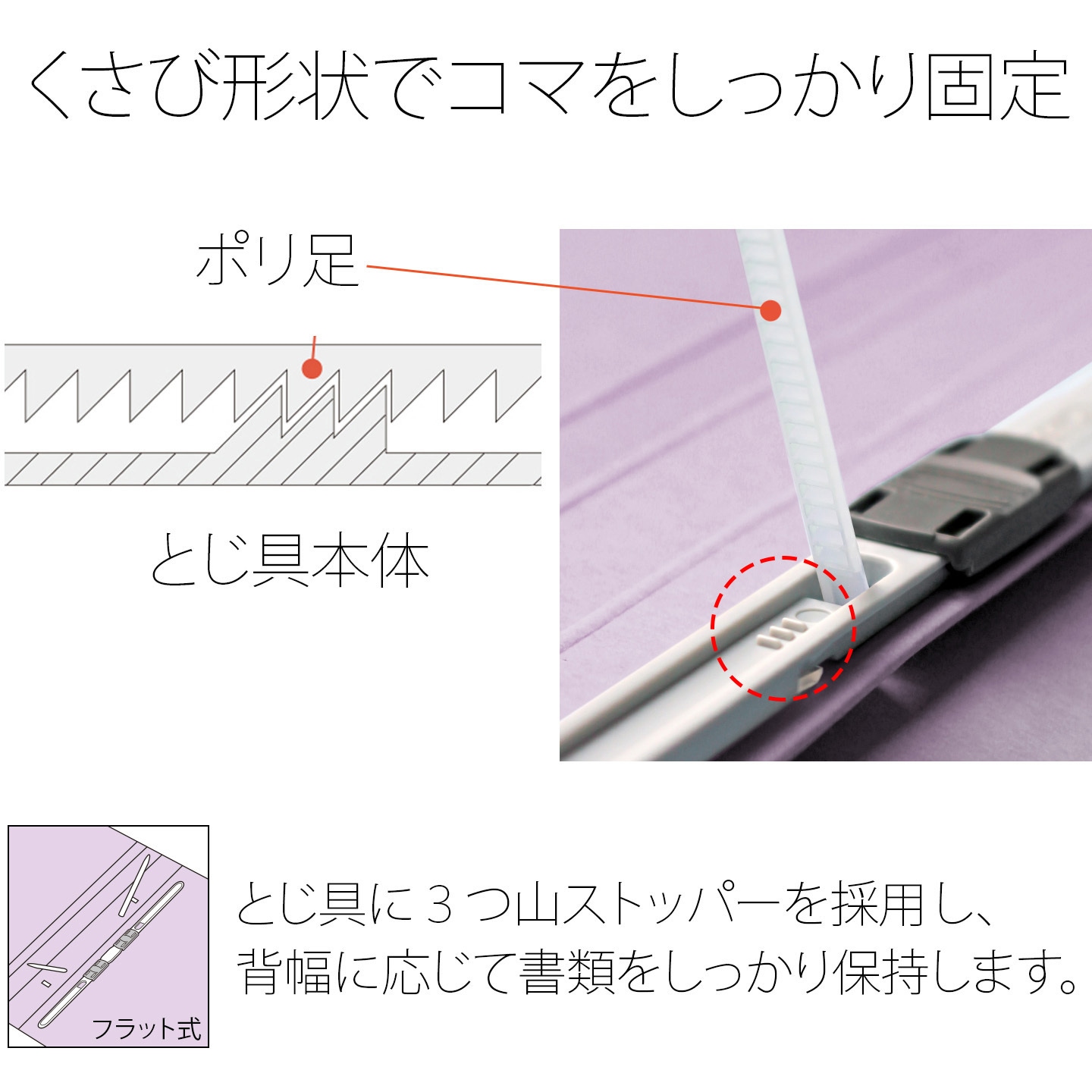 No.022N(78272) フラットファイル ノンステッチ 横型(E) 横罫線