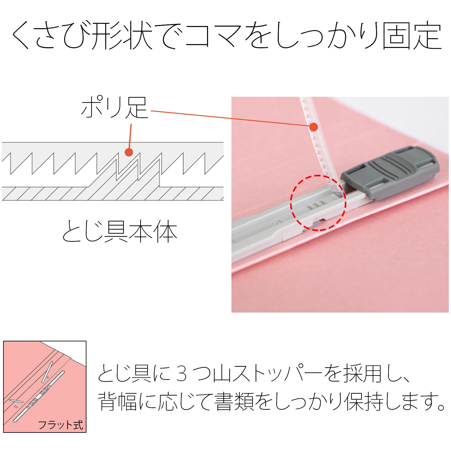 No.042NW(88398) フラットファイル 厚とじ300 ノンステッチ PLUS