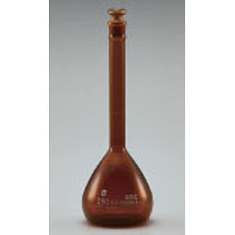 55640FK200E メスフラスコ エクセレント 茶 TGK(東京硝子器械) 茶褐色 200mL   55640FK200E