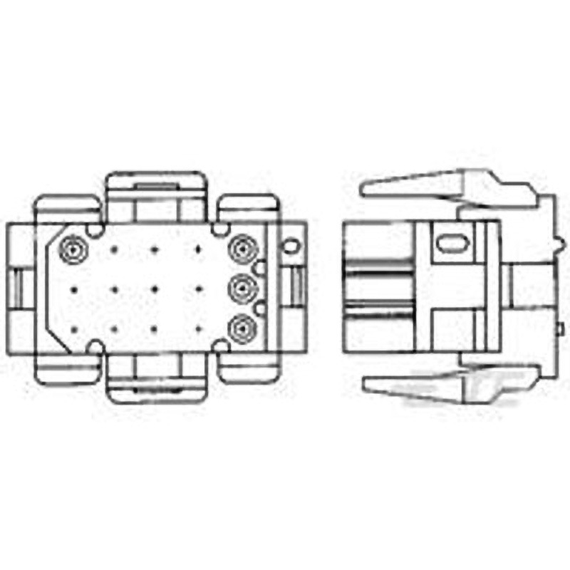 1-640520-0 06P MR II PLUG HSG V0 RED 6極 TE Connectivity Japan(旧:TYCOELECTRONICS(タイコエレクトロニクス)) 1袋(100個) 1-640520-0