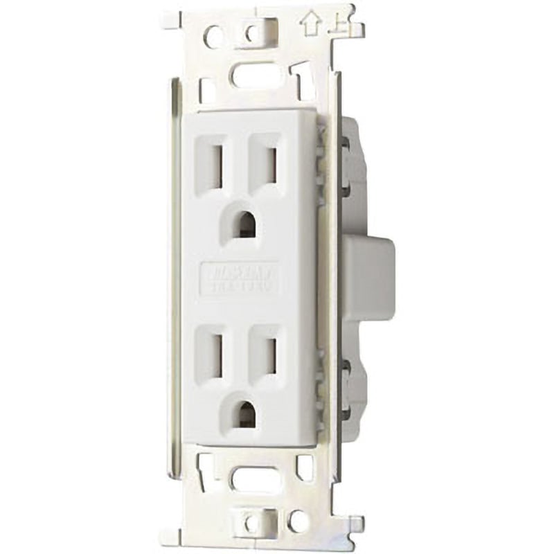 ML1287W ML接地ダブルコンセント(B形) 1個 明工社 【通販モノタロウ】