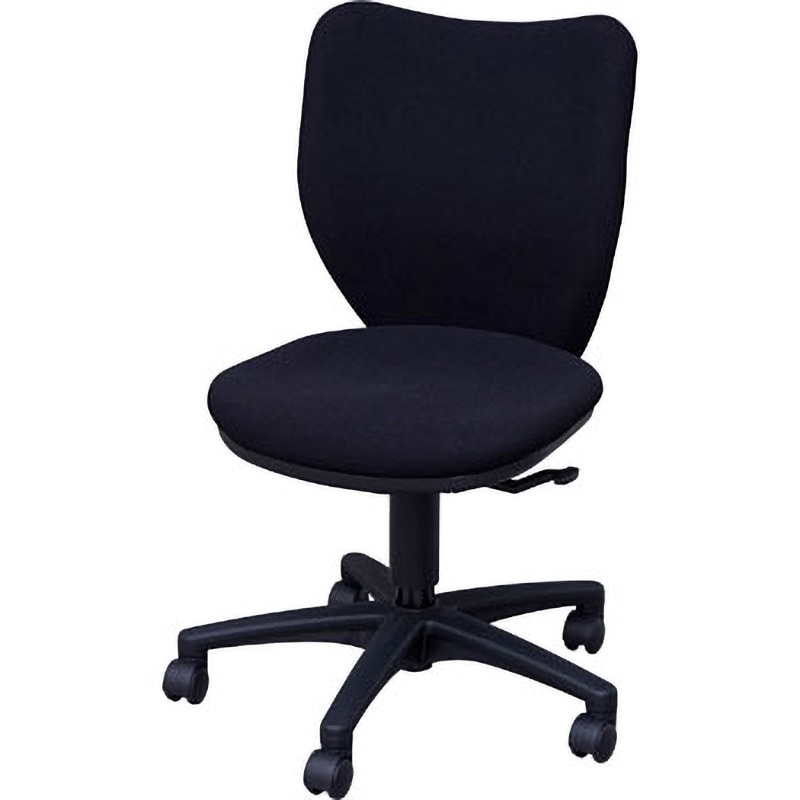 BIT-BX45-L0-F-BKBK オフィスチェア ミドルバックタイプ ブラック アイリスチトセ 双輪キャスター 組立式 布張り