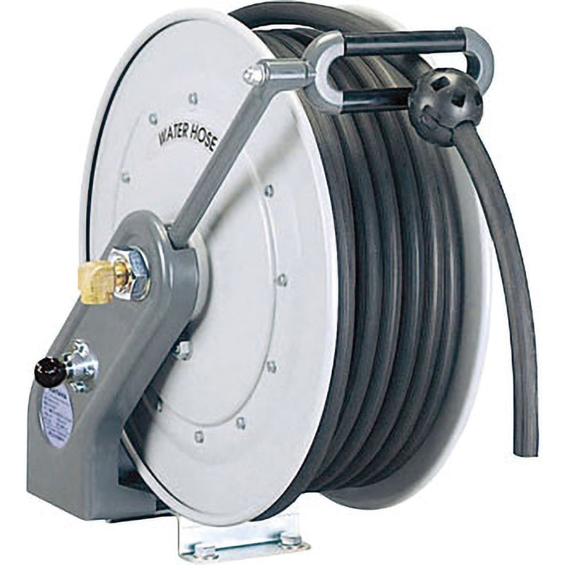 NWLC-P104 自動巻水用ホースリール10m 内径Φ12．7 塩化ビニールホース 1台 ハタヤリミテッド 【通販モノタロウ】