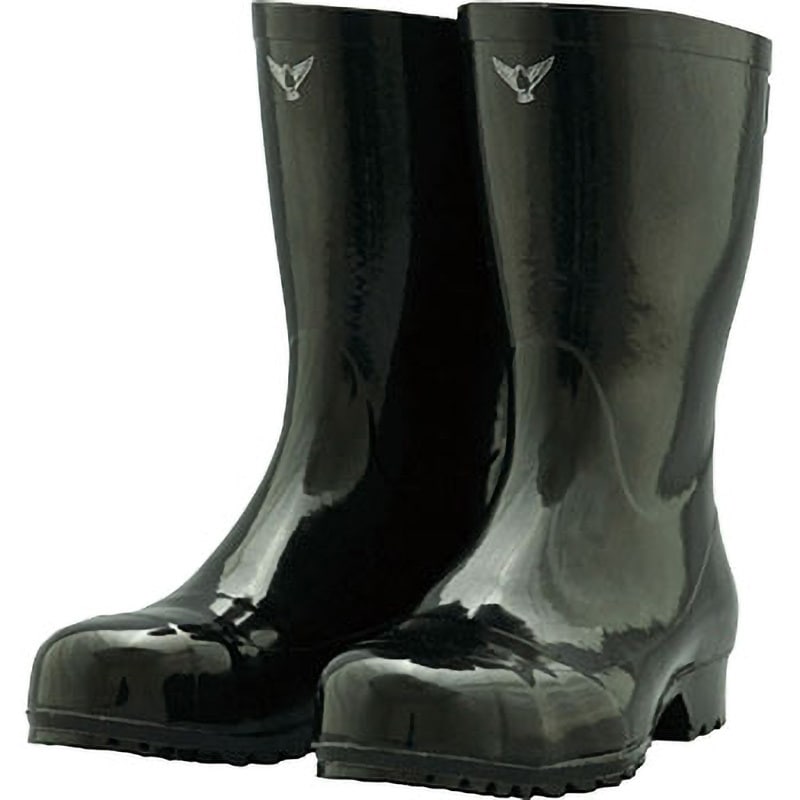 AK010-27.0 安全軽半長 AK010 シバタ工業 ブラック色 軽量・耐滑・吸汗・抗菌機能 作業靴 天然ゴム サイズ27cm