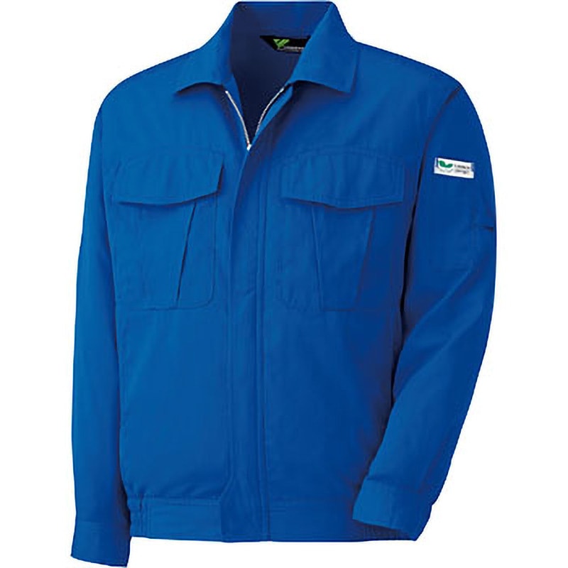 VE143-UE-S ベルデクセル 帯電防止男女ペアブルゾン ミドリ安全 ロイヤルブルー色 S着丈58cm