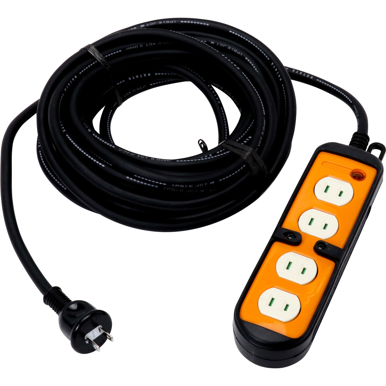 HM-104Q マルチタップ延長コード 単相100V コンセント4ツ口 ハタヤ