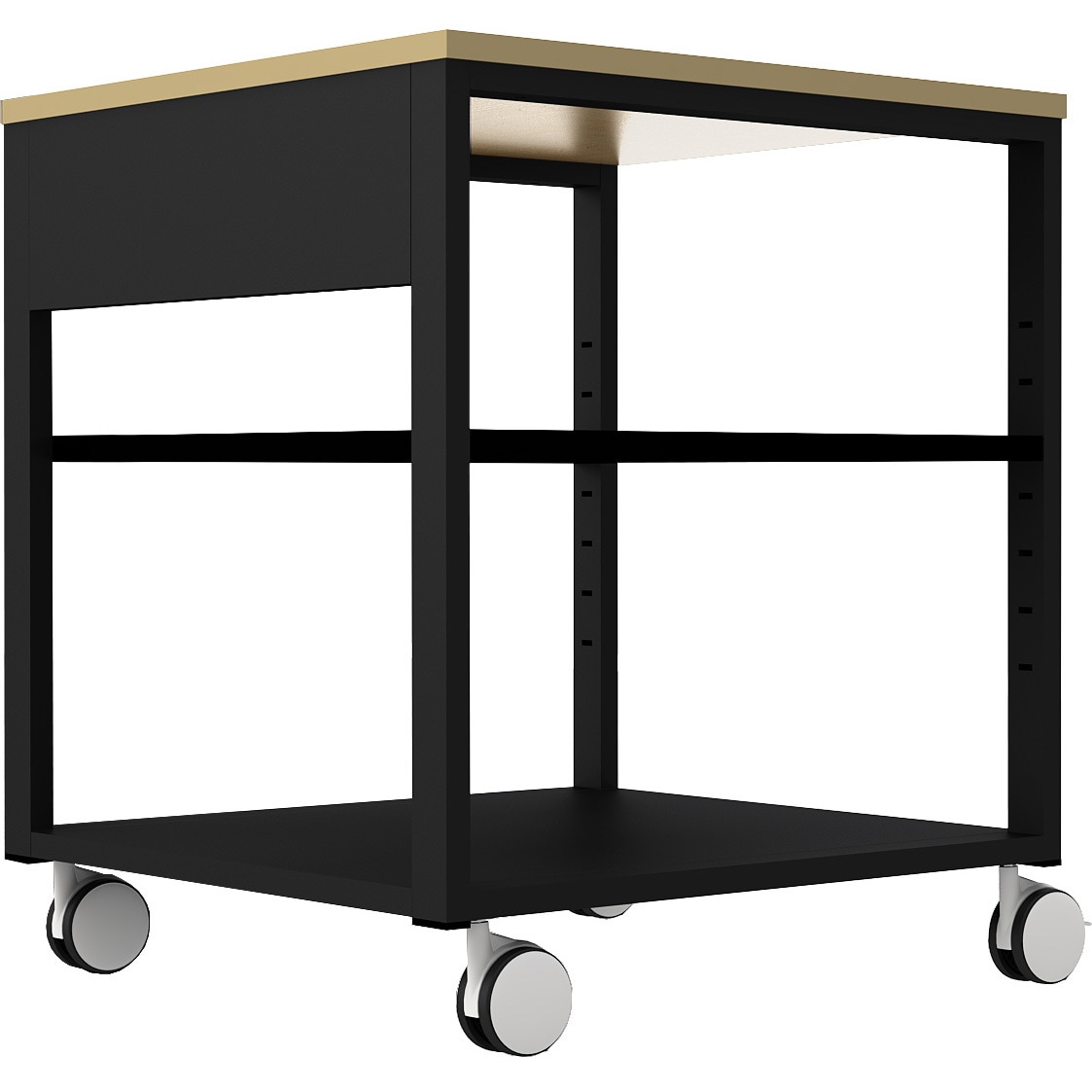 NPT-660-NABK プリンターテーブル Y2K キャスターあり 本体幅600mm奥行