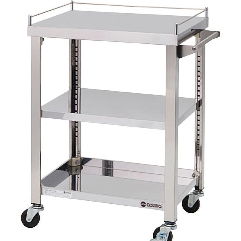 3GWG3-750H 3方コボレ止め付きワゴン 3段 1台 東製作所 【通販モノタロウ】