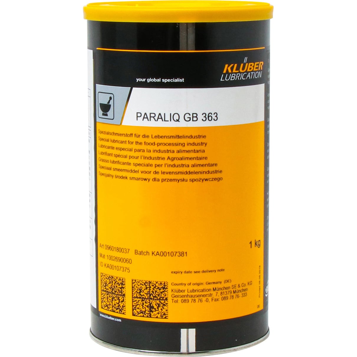 PK8311-A00D1 PARALIQ GB 363 1缶(1kg) NOKクリューバー 【通販サイトMonotaRO】