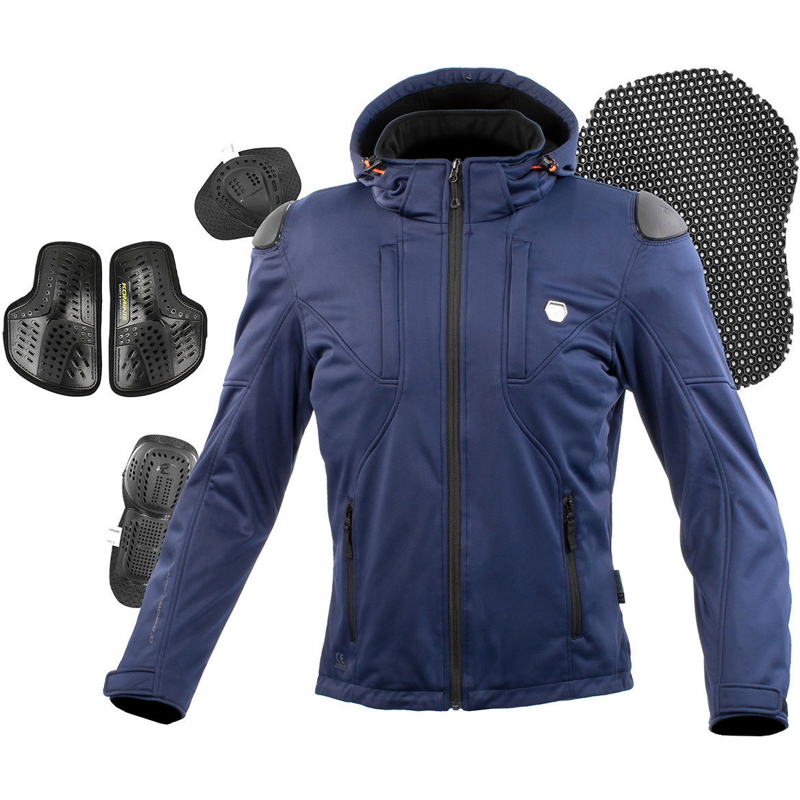 コミネ プロテクトソフトシェルウインターパーカ M ネイビー バイク ジャケット コミネ プロテクトソフトシェルウインターパーカ M ネイビー バイク